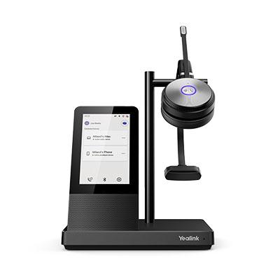Yealink DECT Wireless On-Ear Mono Headset with Touch Screen Base Station, WH66-MONO