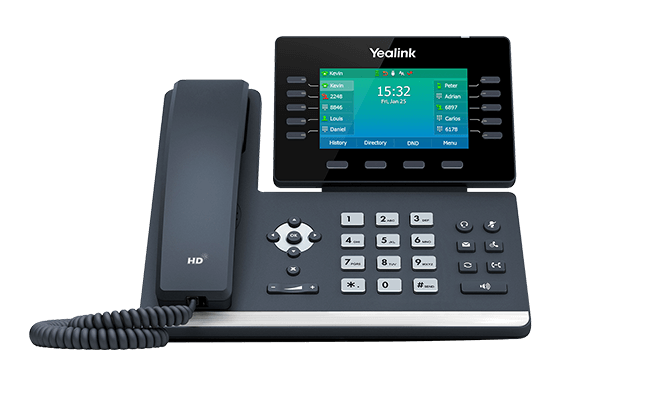 Yealink Gigabit IP Phone with 4.3" colour Display, USB Port, built-in Wi-Fi and Bluetooth, excludes PSU SIP-T54W