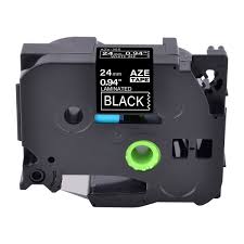 Brother TZ355 White on Black