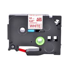 Brother TZ232 Red on White