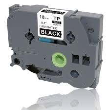 Brother TZ345 White on Black