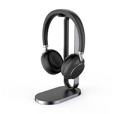 Yealink Headset with Wireless Charging Stand, Active Noise Cancellation (ANC), USB-A Connection, Black, Wireless Charging, MS Teams Certified