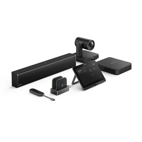 Yealink Medium Boardroom Video Conferencing MCU (NEW generation) - incl. UVC84 PTZ Camera, MCore mini-PC, MSpeaker, 2x CPW65 microphones, WPP30 and MTouch E2 Panel MVC640-C4-F13
