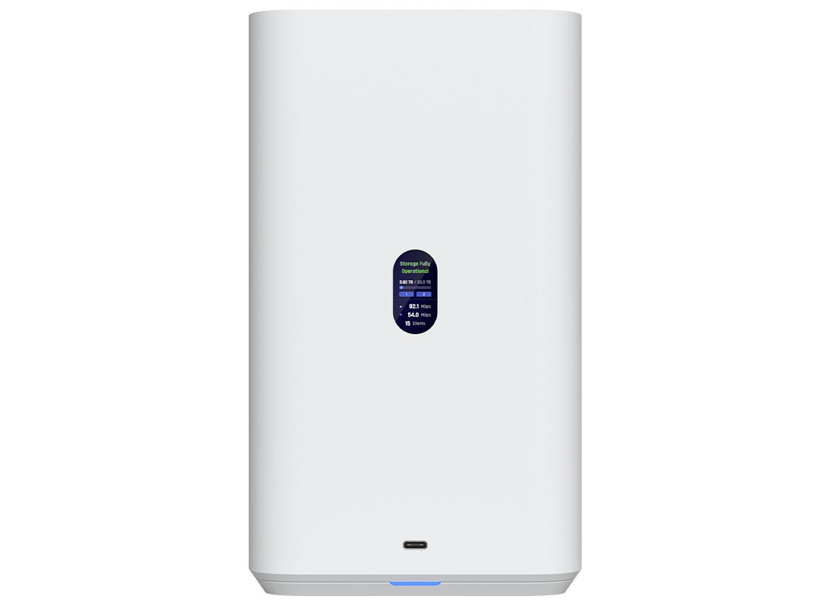 Ubiquiti UniFi White UNAS 2.5Gbps Ethernet 2x 3.5" HDD bays